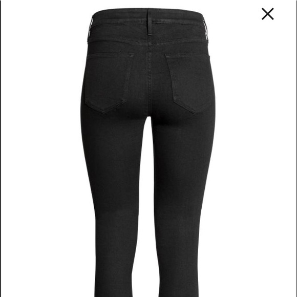 NWT H&M Black Denim Skinny Low Waist Jeans 26/30 - Picture 5 of 8
